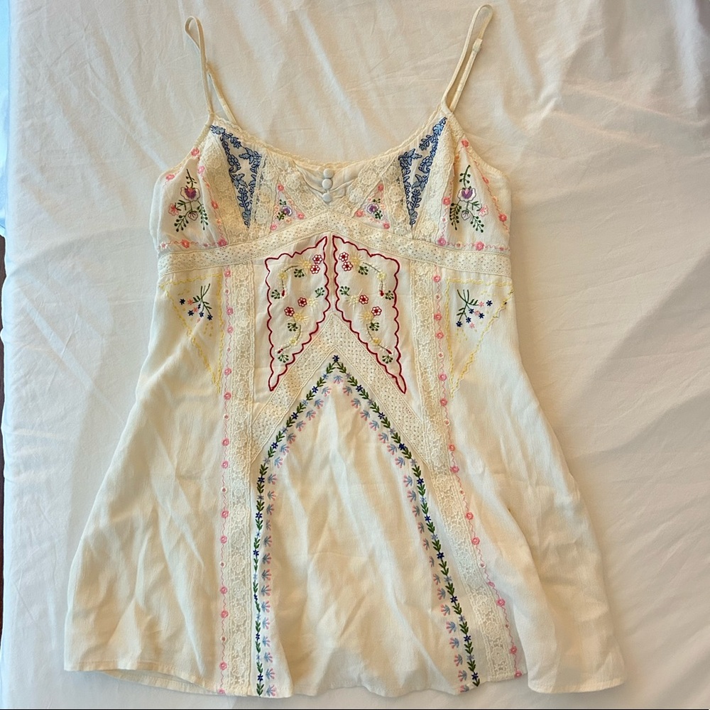 Urban outfitters embroidered mini dress